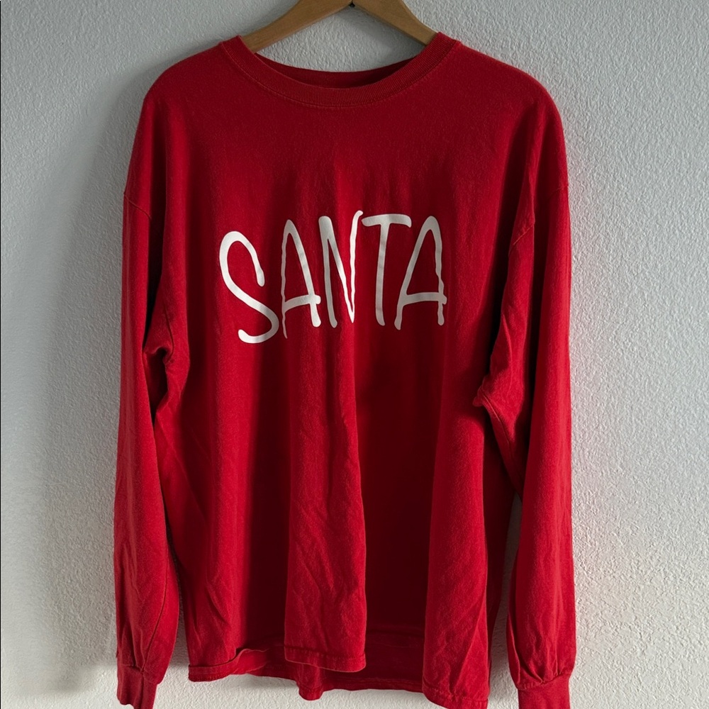 Red 'Santa' Long Sleeve Shirt